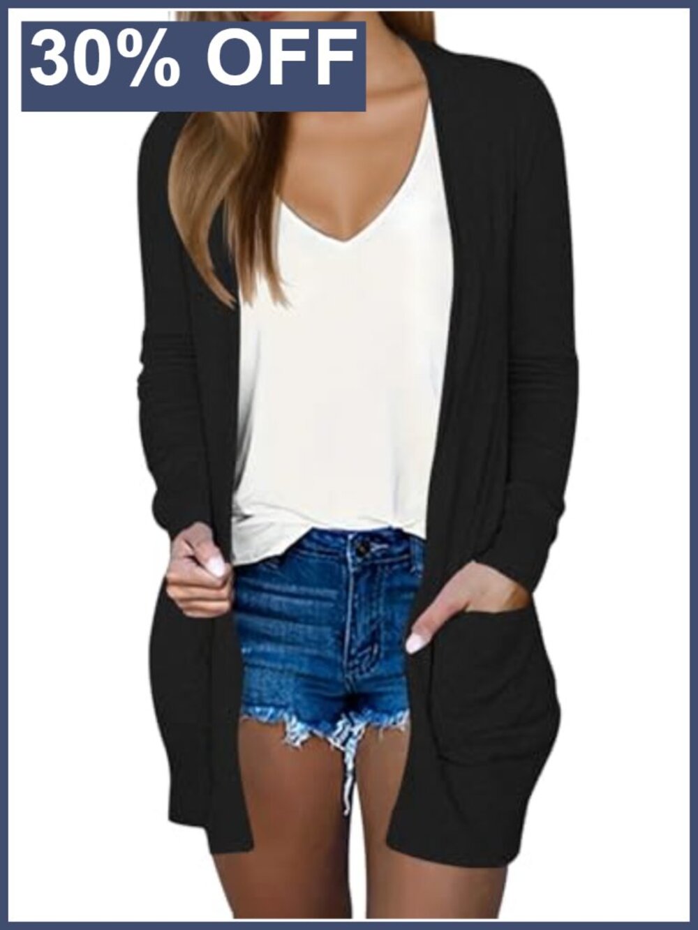 Women Lightweight Open Front Cardigan Long Sleeve Loose Knit Sweater